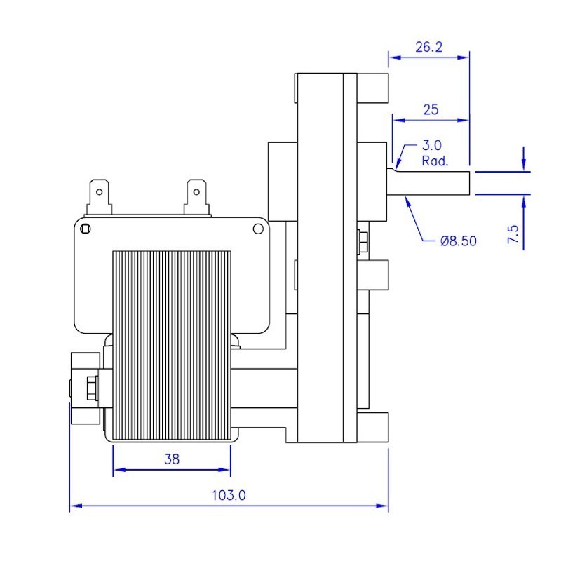 Motoriduttore per stufe a pellet serie T3 - FB1137