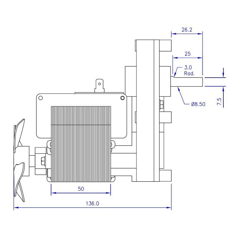 Motoriduttore per stufe a pellet serie T3 - FB1146