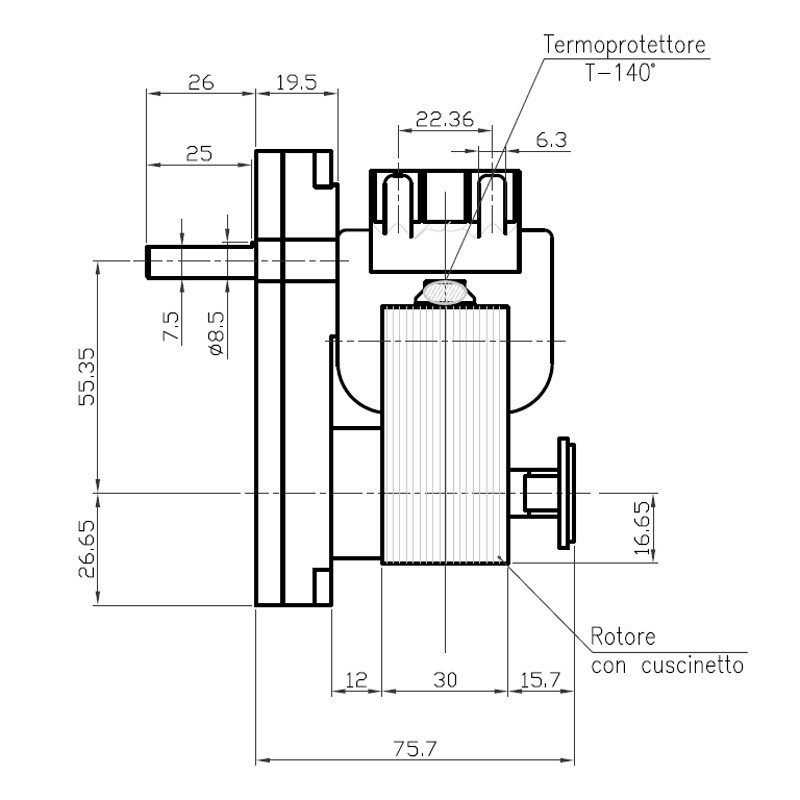 Motoriduttore Kenta per stufe a pellet - K9115005