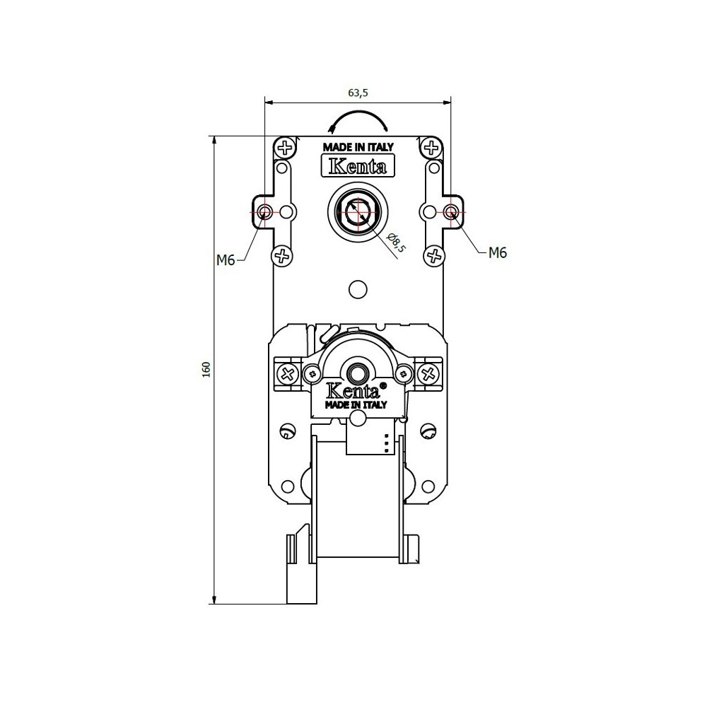 Motoriduttore Kenta per stufe a pellet - K9117120