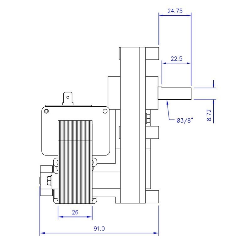 Motoriduttore stufa a pellet 2rpm