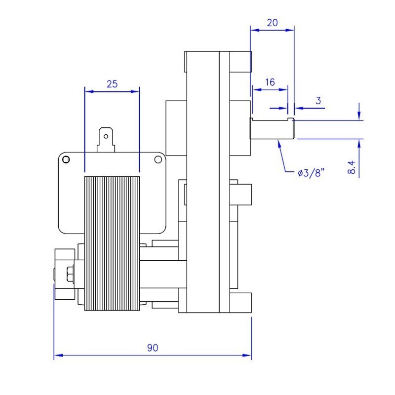 Motoriduttore per stufe a pellet serie T3 - FB1171