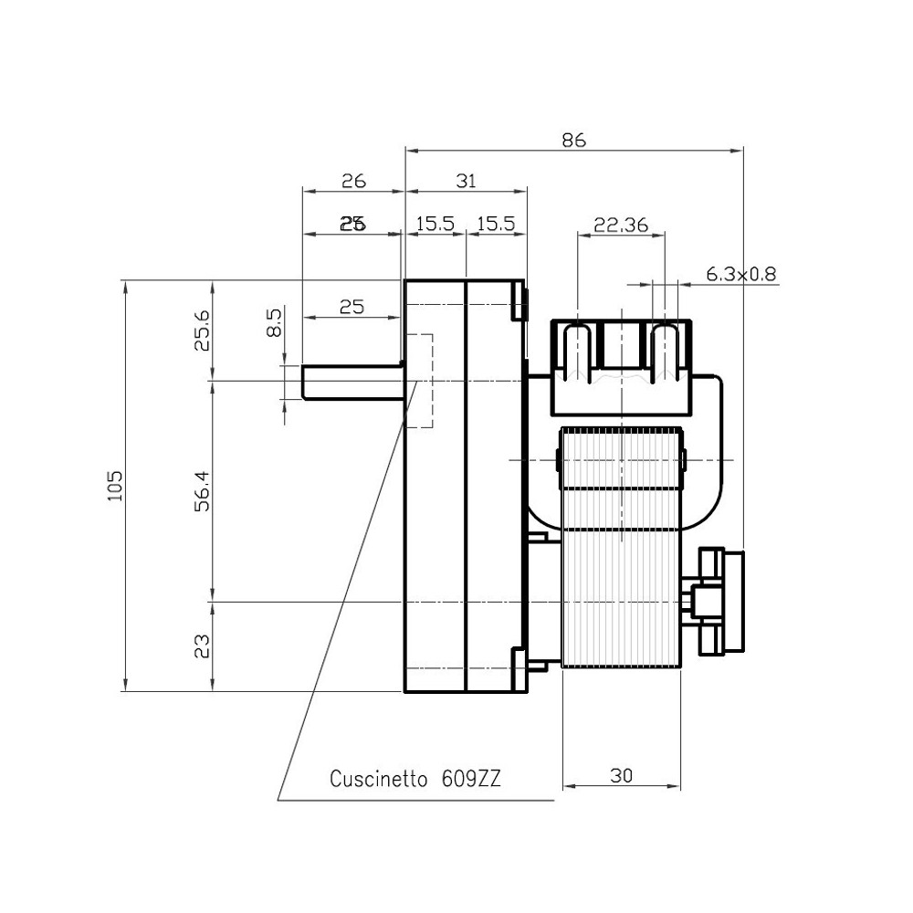 Motoriduttore 1,5 rpm - K9175051