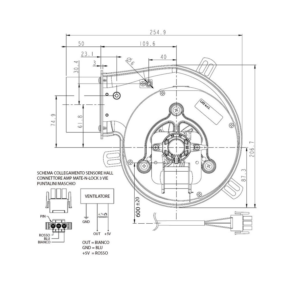 Estrattore fumi PL21 CE0260