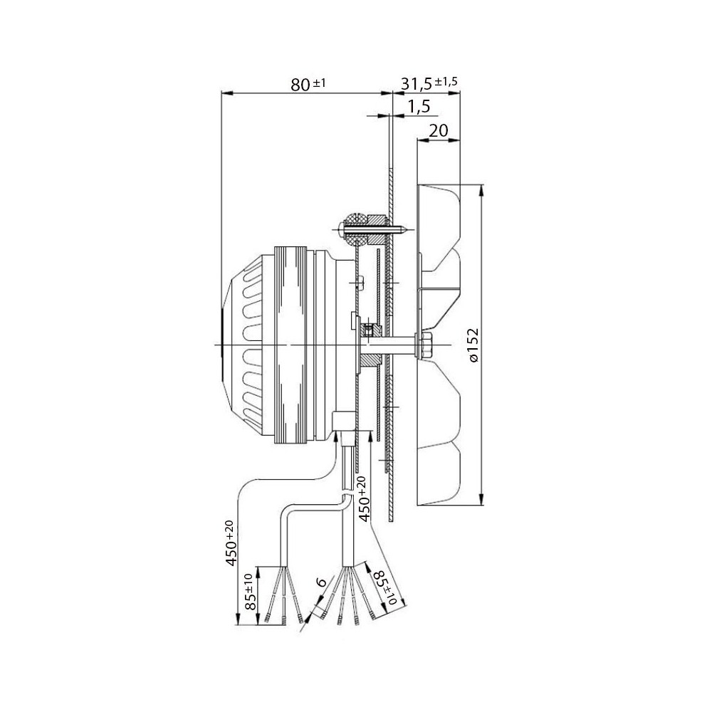 Estrattore fumi R2E150-AN91