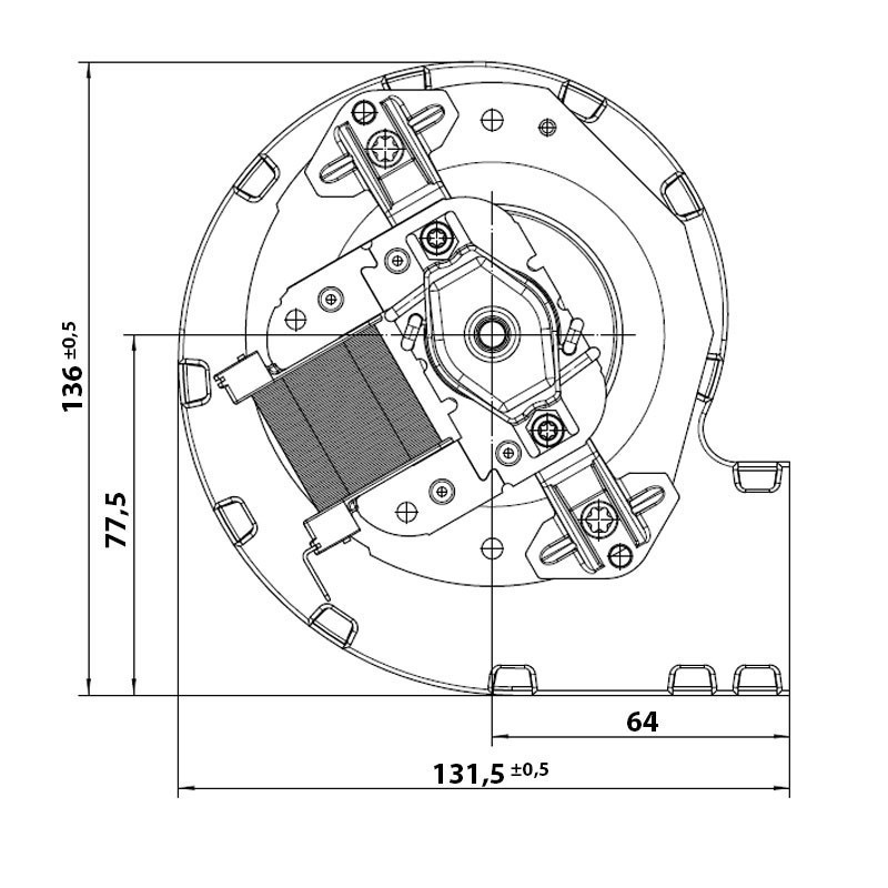 Ventilatore centrifugo RLD76/0086ZA59-3030LH