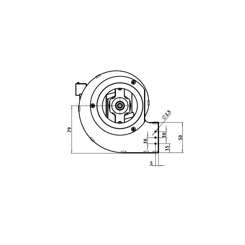 Ventilatore centrifugo CFD-DA 80X83-35