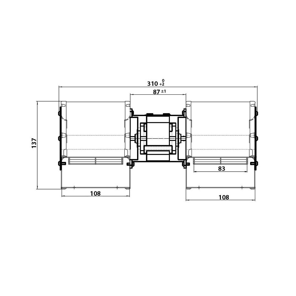 Ventilatore centrifugo CFD-DA 80X83-35