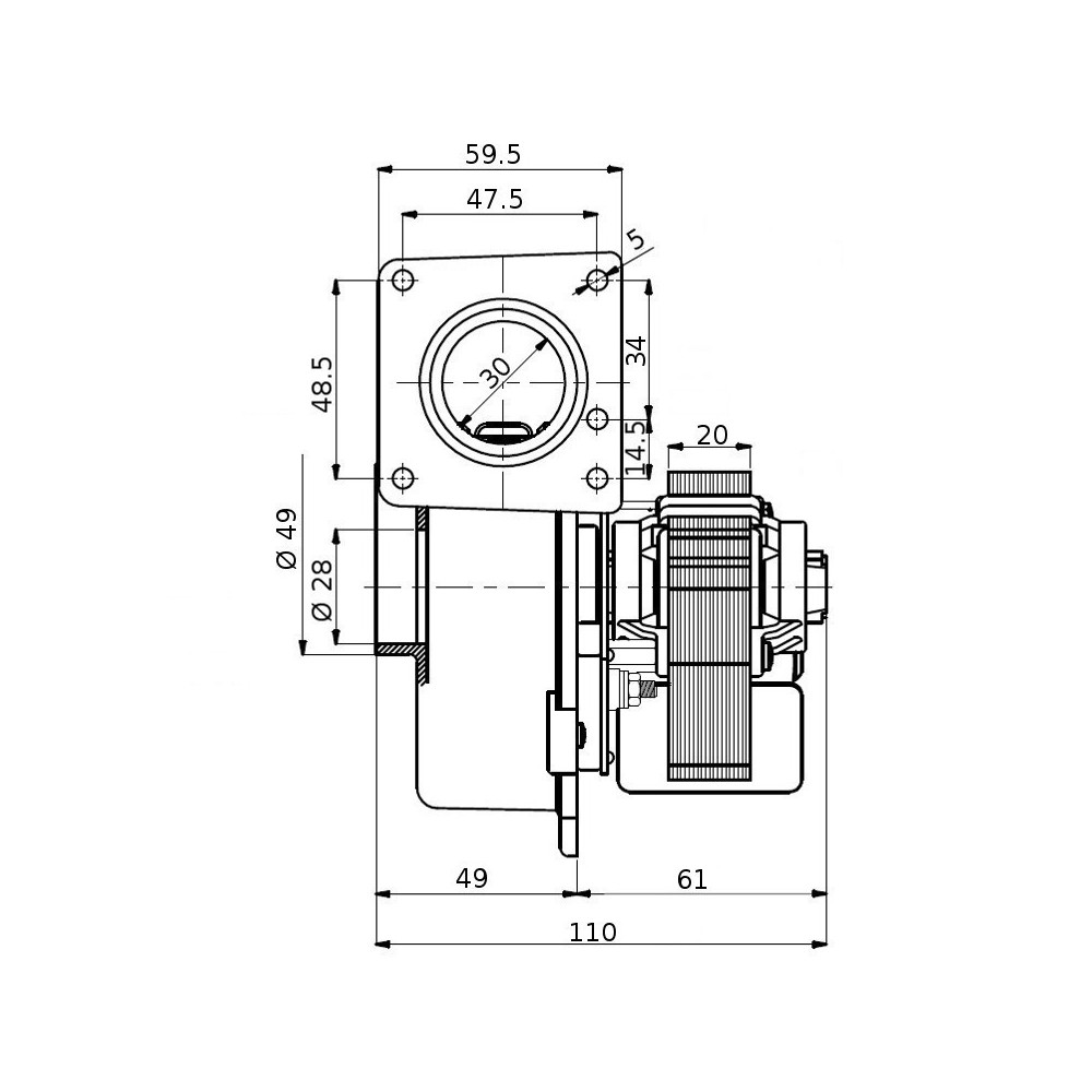 Ventilatore centrifugo CF 80-20