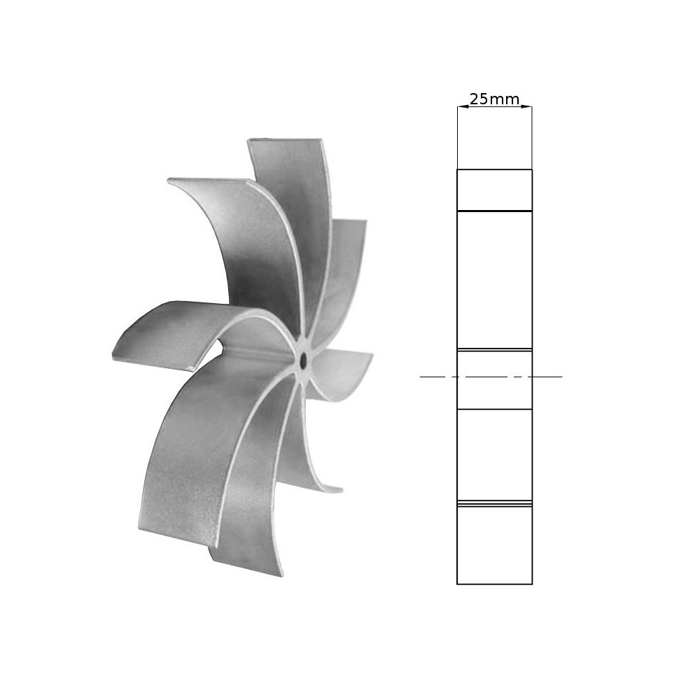 Girante estrattore altezza 25mm