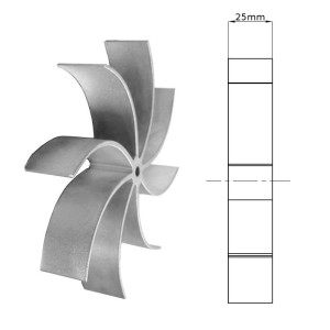 Girante estrattore altezza 25mm