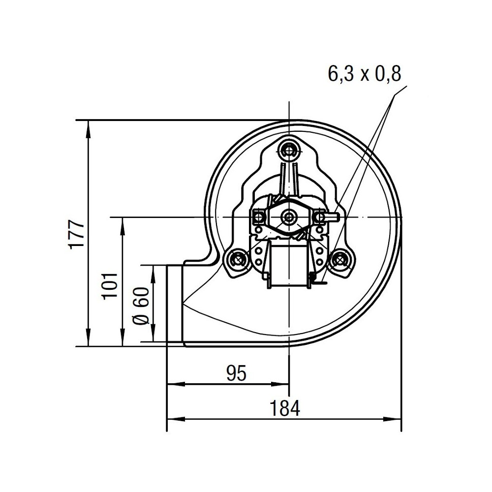 Estrattore fumi RLH120/3800A17-3038LH