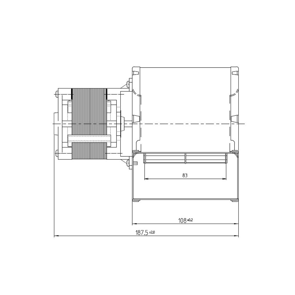 Ventilatore centrifugo CFO-DA 80x83-35