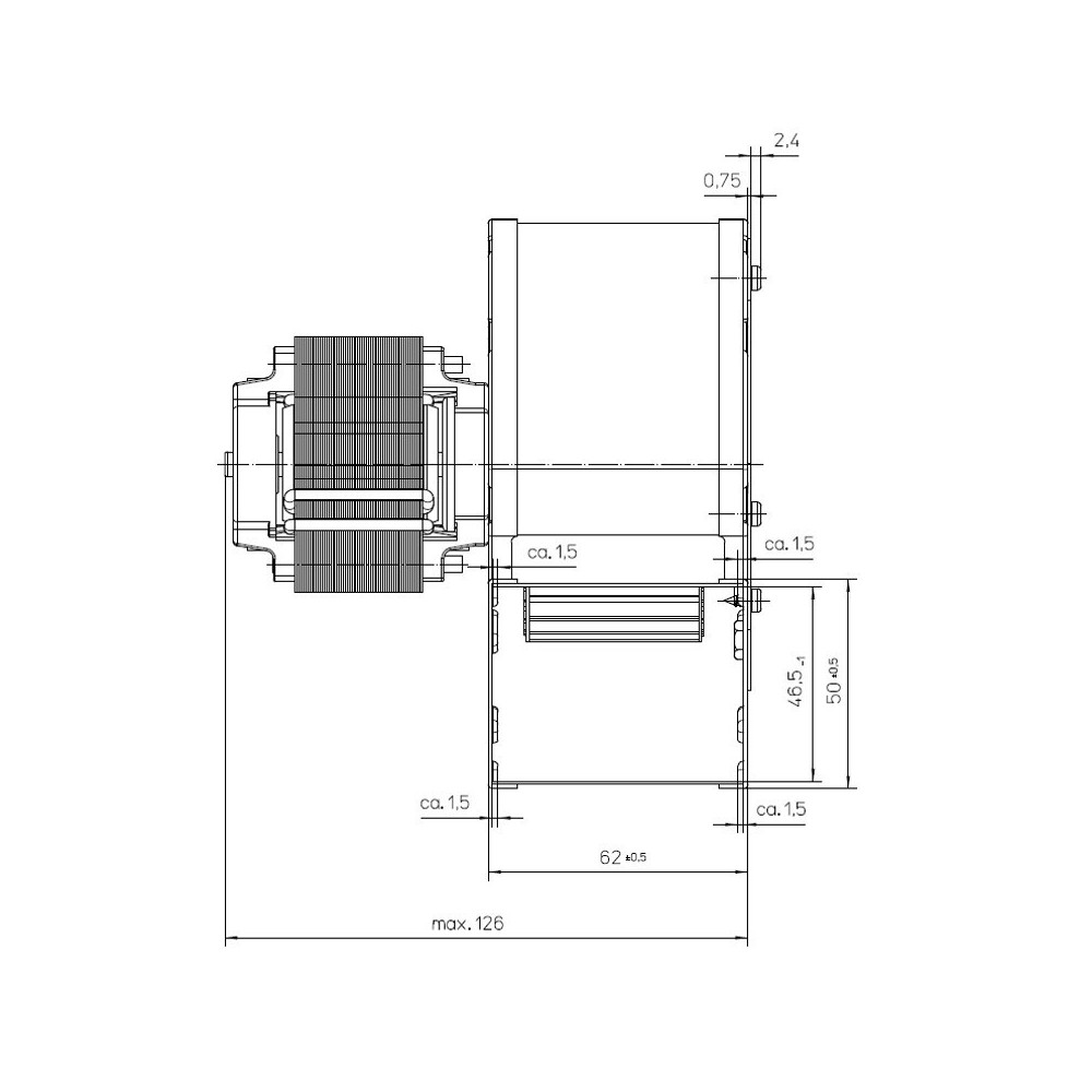 Ventilatore centrifugo RLD85/0042 A29-3030LH