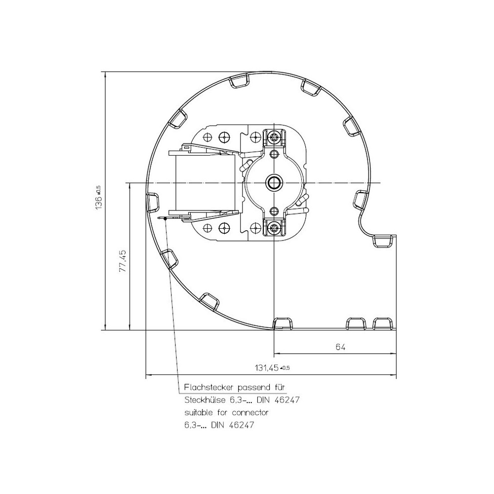 Ventilatore centrifugo RLD85/0042 A29-3030LH