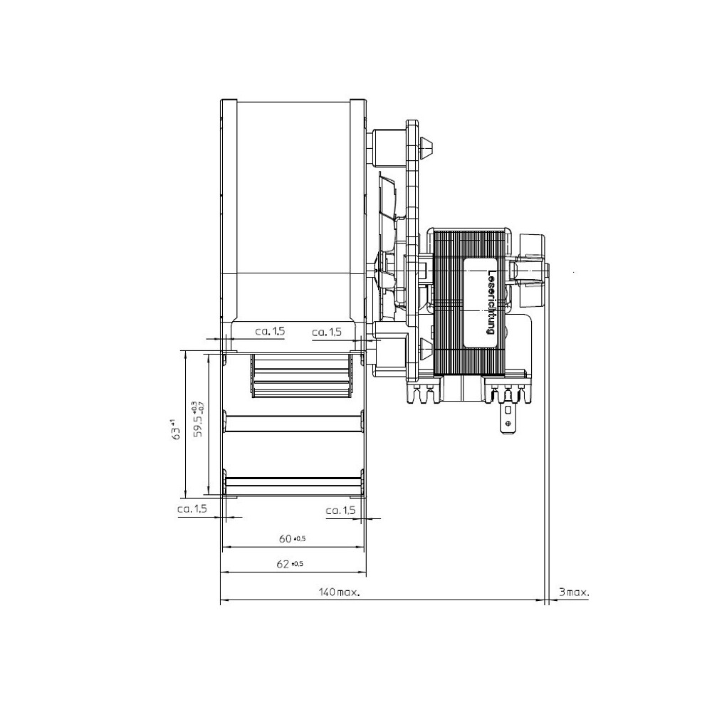 Ventilatore centrifugo RLA108/4200A82-3030LH