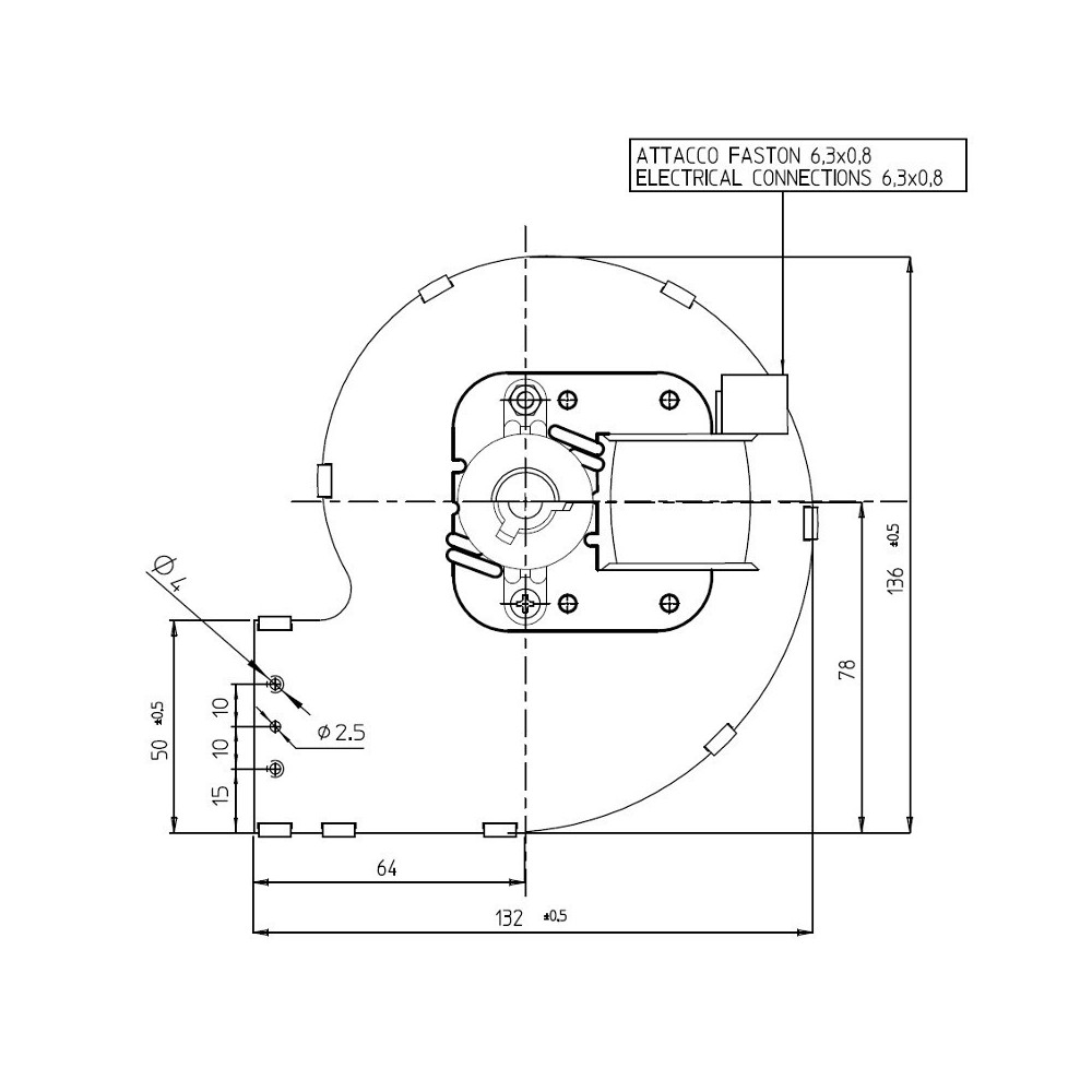 Ventilatore centrifugo CFA 80X42 H30