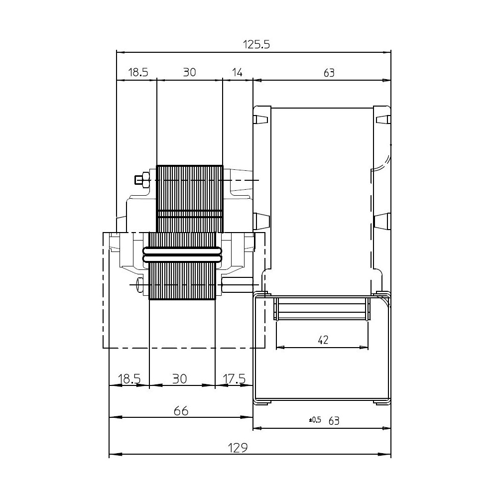 Ventilatore centrifugo CFO 80X42 H30