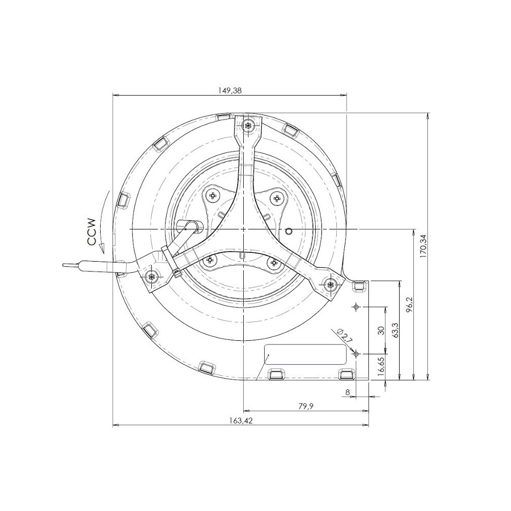 Ventilatore centrifugo CAD12R-001