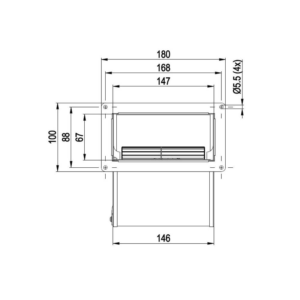 Ventilatore centrifugo D2E097-BI56-48