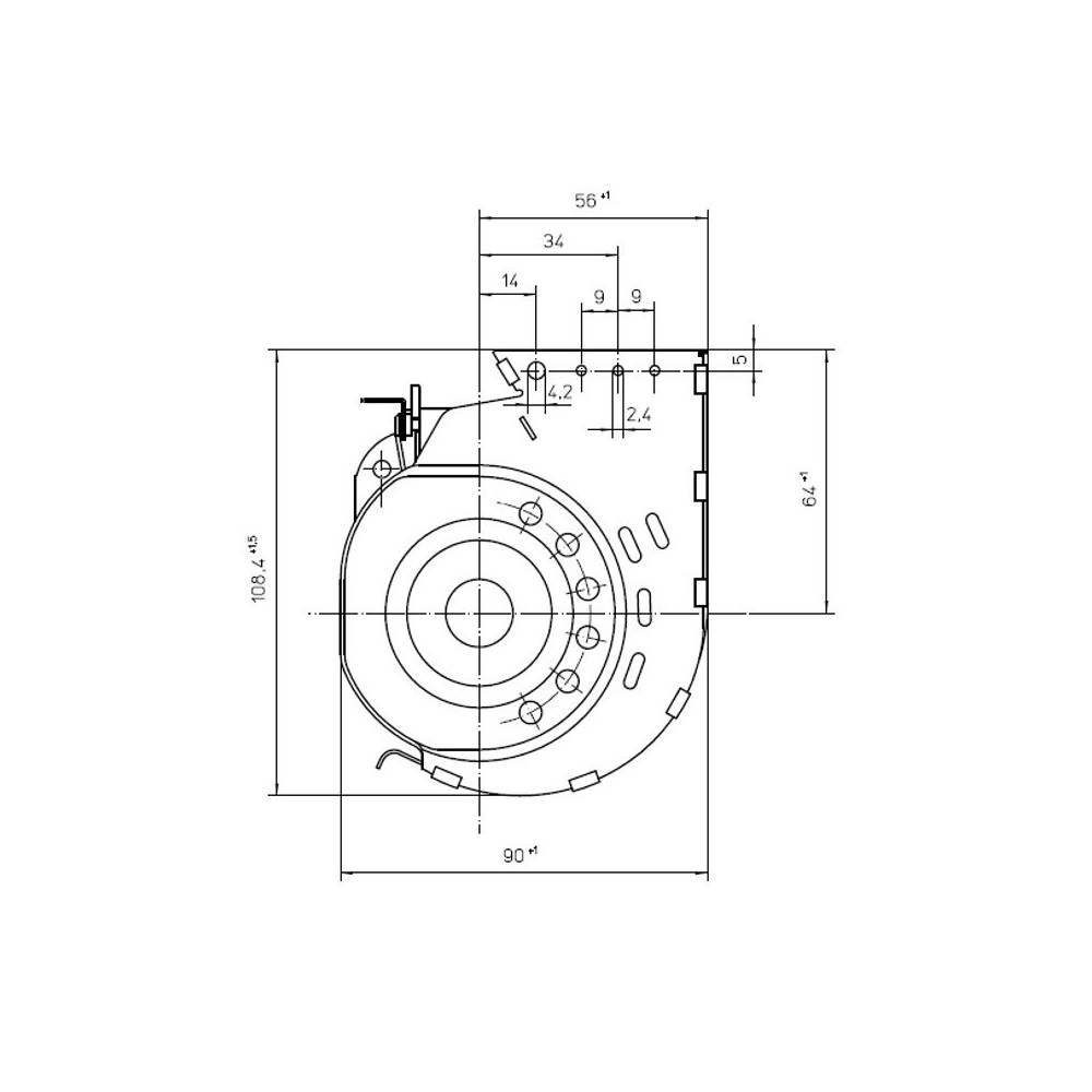 Ventilatore tangenziale EBM QLN65/2400 A33-3025LH