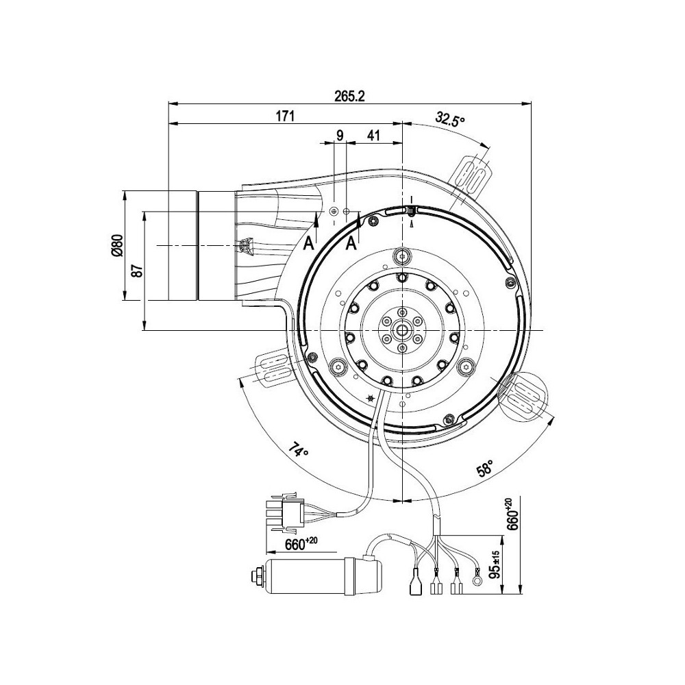 Estrattore fumi G2E150-DN91-12