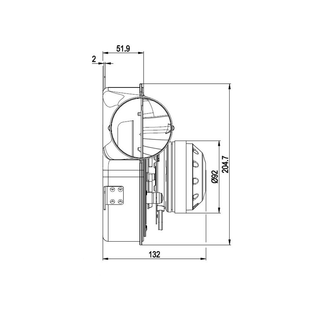 Estrattore fumi G2E150-DN91-12