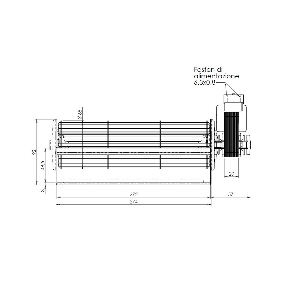 Ventilatore tangenziale TRIAL THS27B5-007