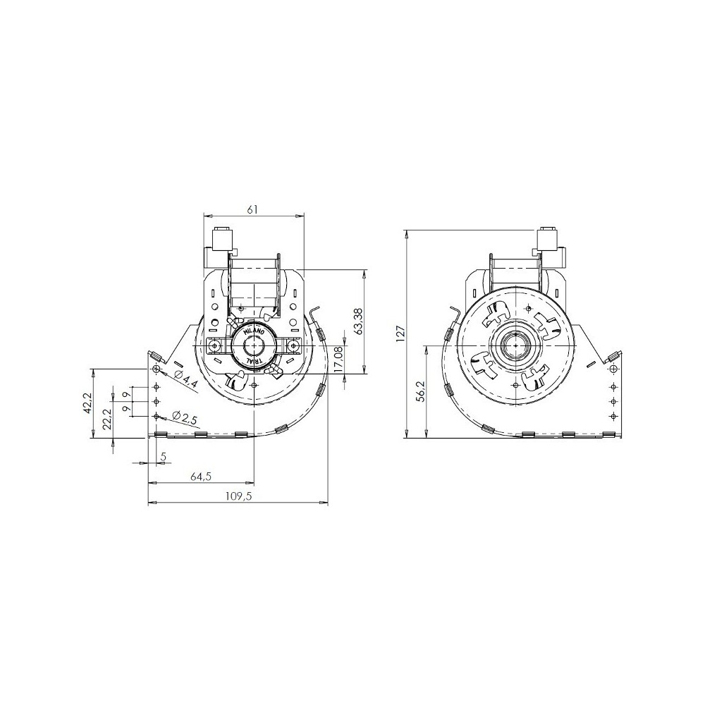 Ventilatore tangenziale TRIAL THS27B5-007