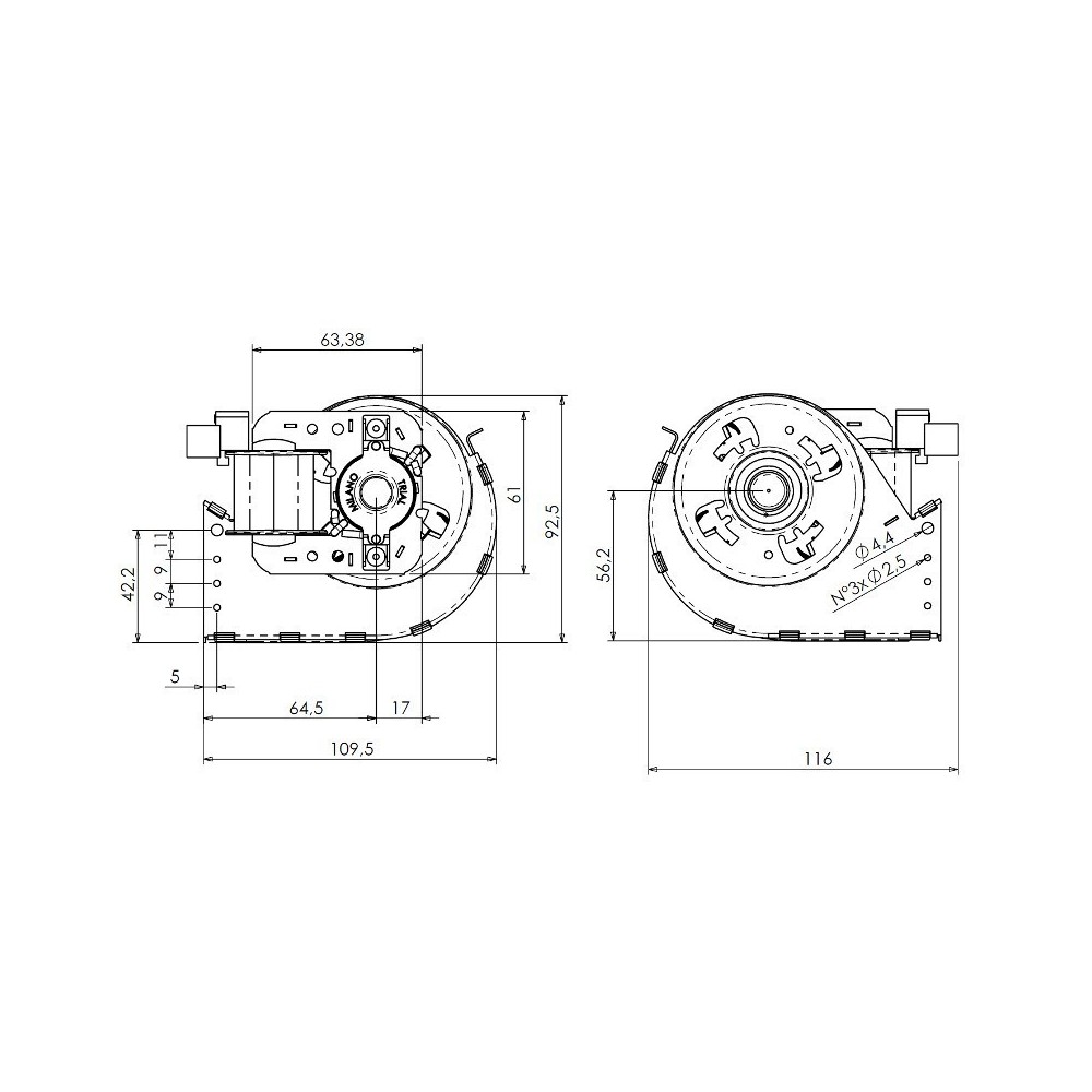 Ventilatore tangenziale TRIAL THS30B5-033