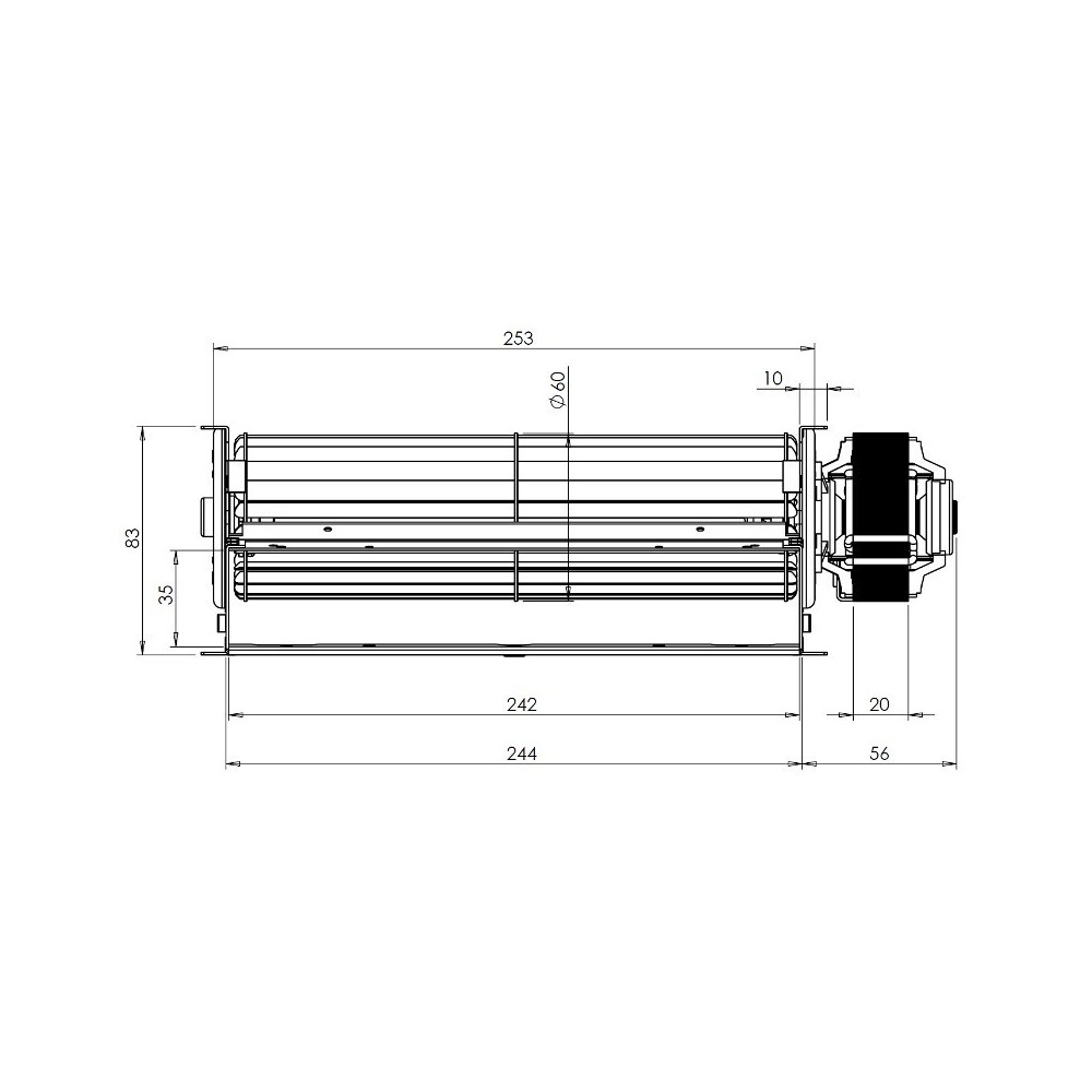 Ventilatore tangenziale TRIAL THS24B6-026