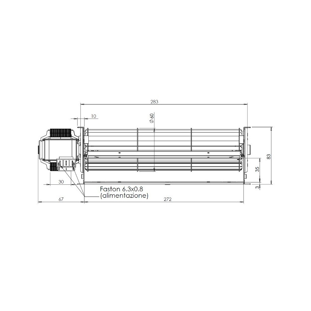 Ventilatore tangenziale TRIAL THS27B6-019