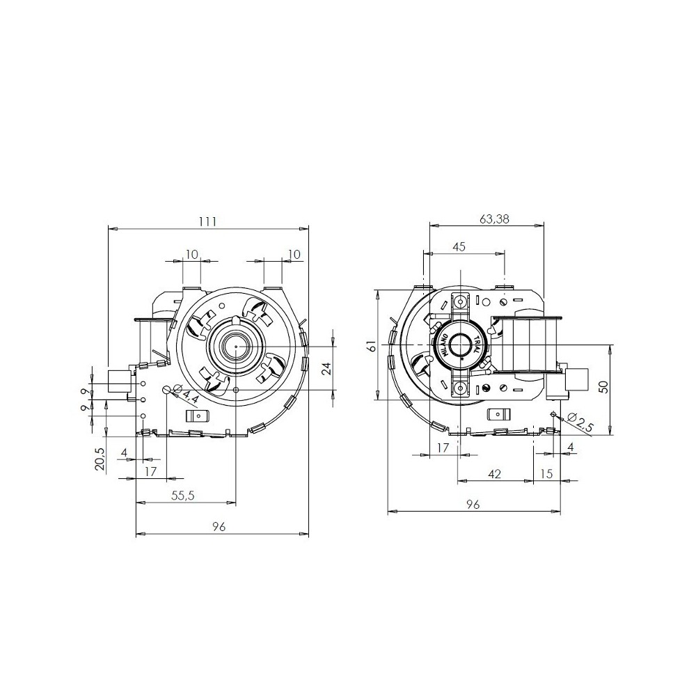 Ventilatore tangenziale TRIAL THS27B6-019