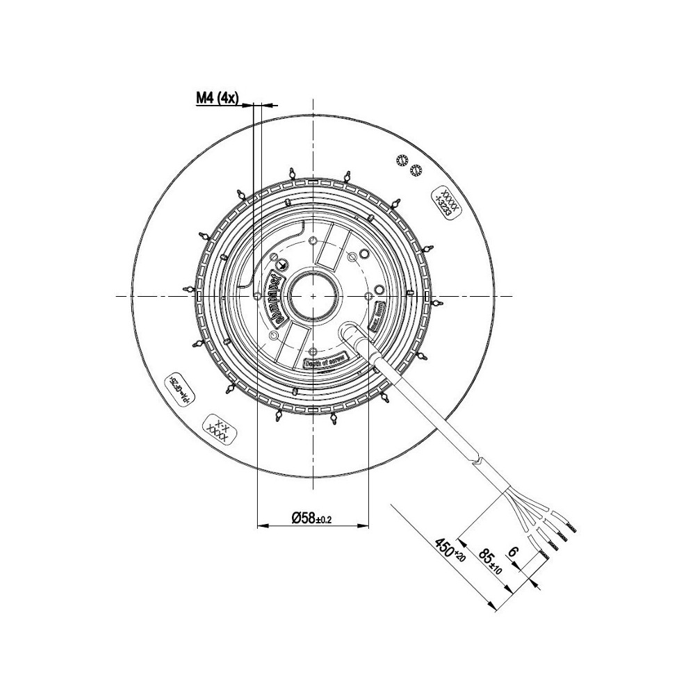 Ventilatore centrifugo R2E190-RA26