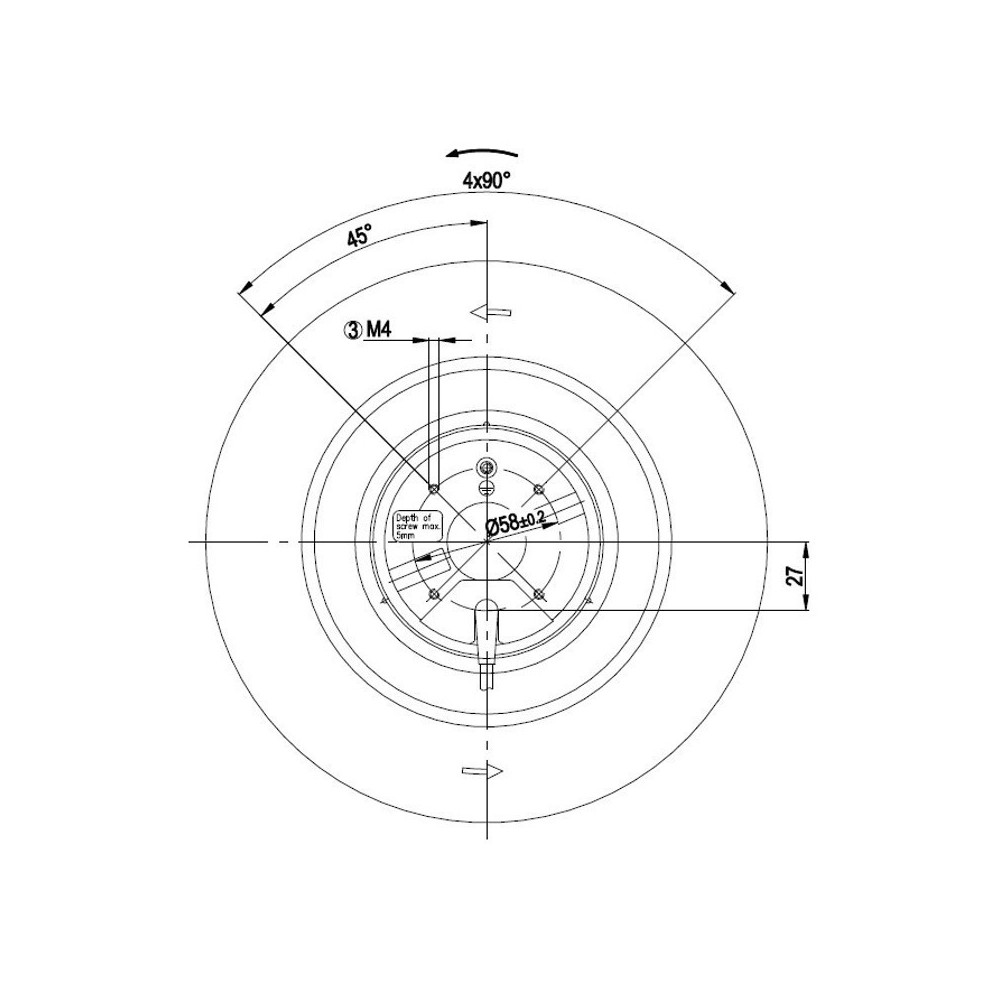 Ventilatore centrifugo R2E220-AA40