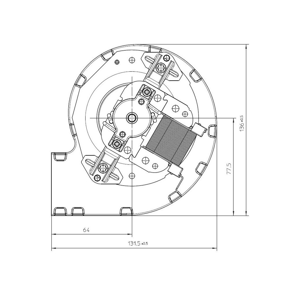 Ventilatore centrifugo RLD76/8600ZA60-3030LH