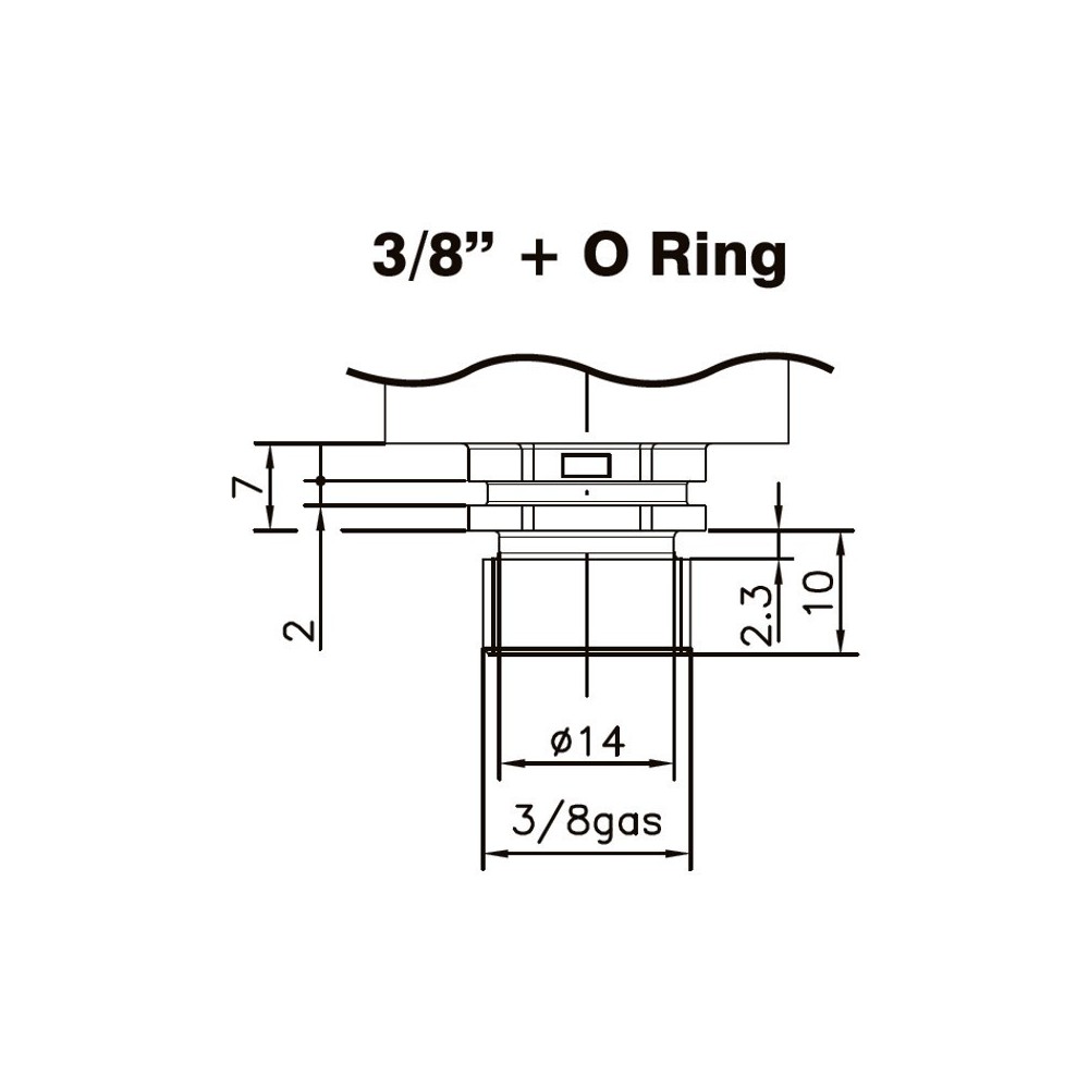 Trasduttore di pressione 3/8" - 0 - 4 bar