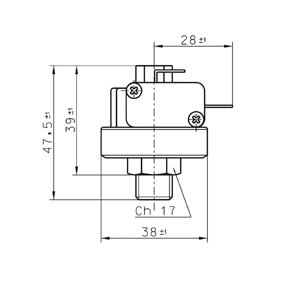 Pressostato 2 - 6 bar XP110 1/4