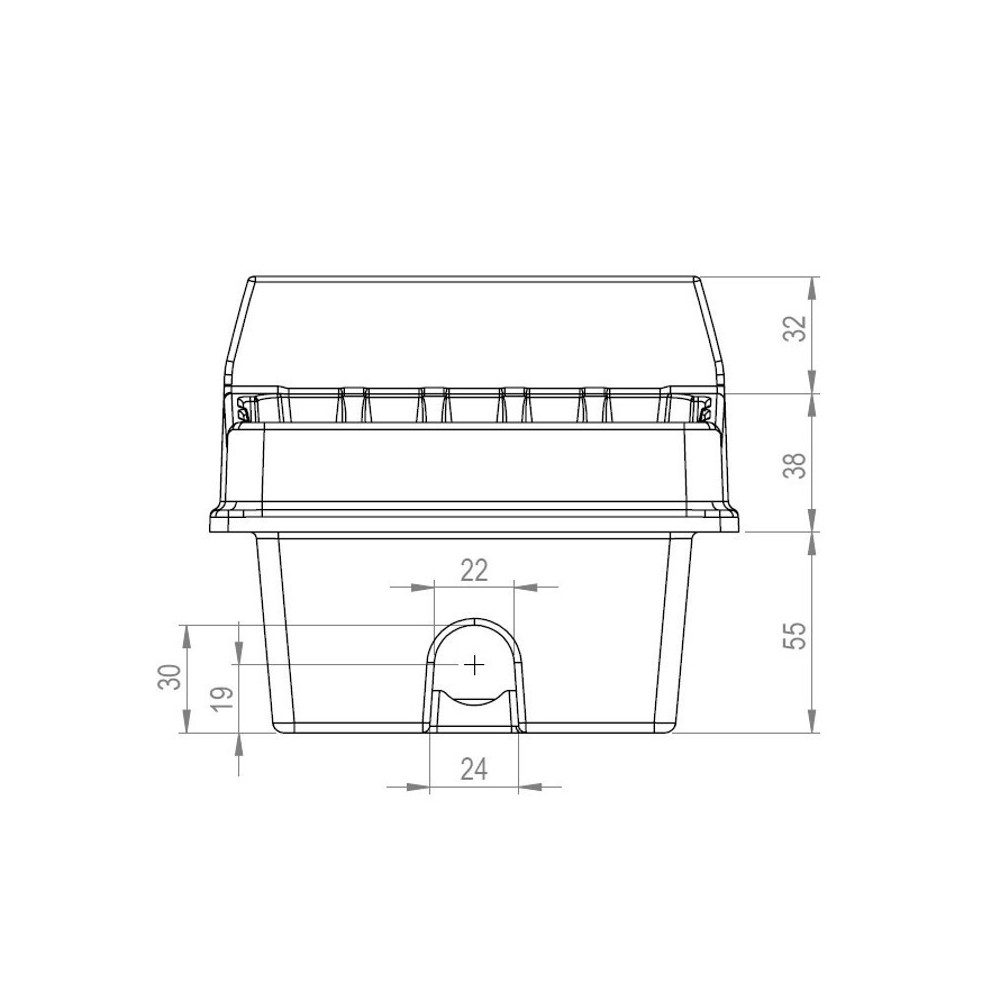 Braciere larghezza bocca 123x74 mm