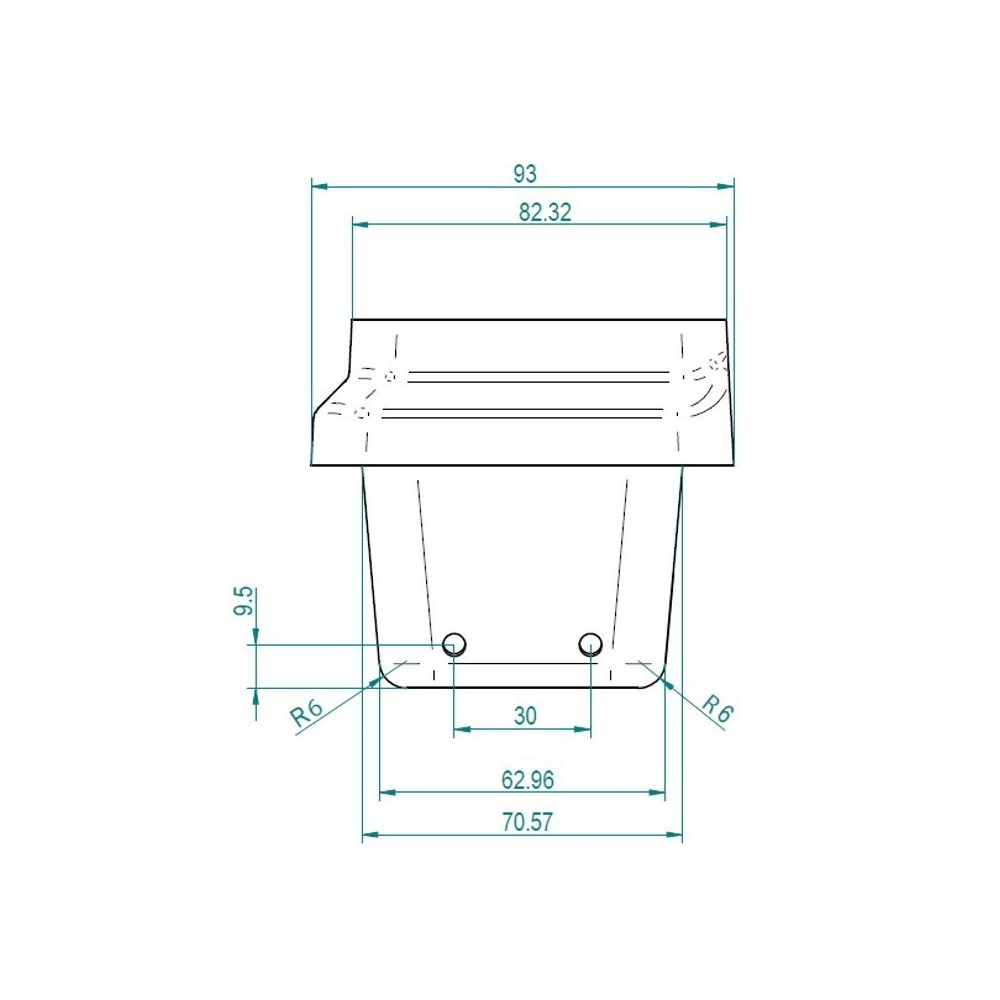 Braciere larghezza bocca 95x70 mm