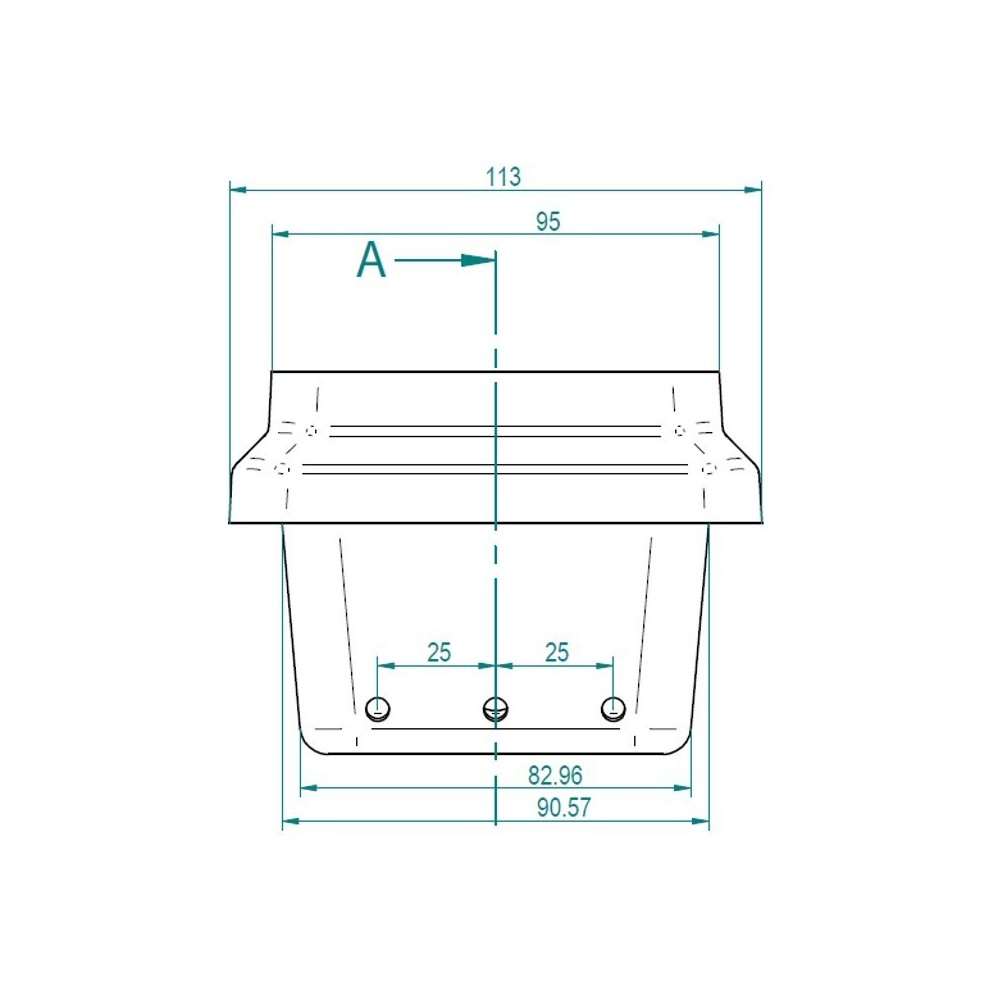 Braciere larghezza bocca 95x70 mm