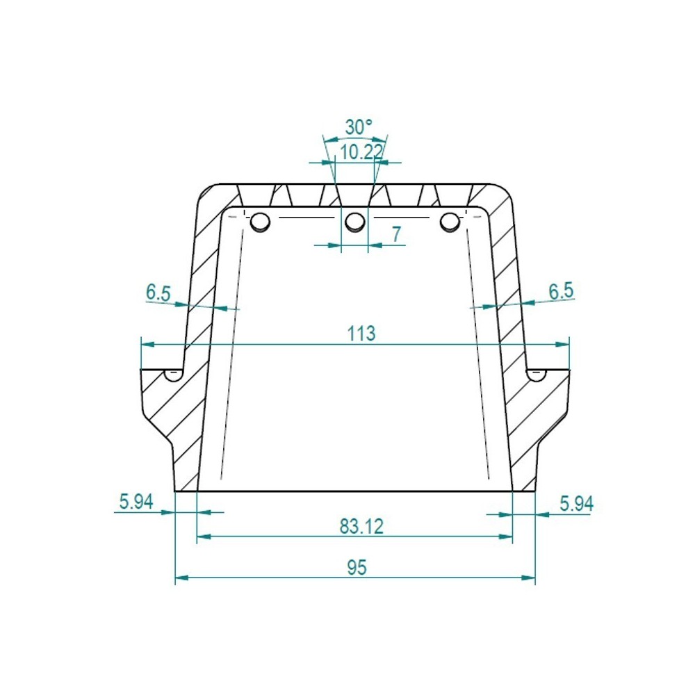 Braciere larghezza bocca 95x70 mm