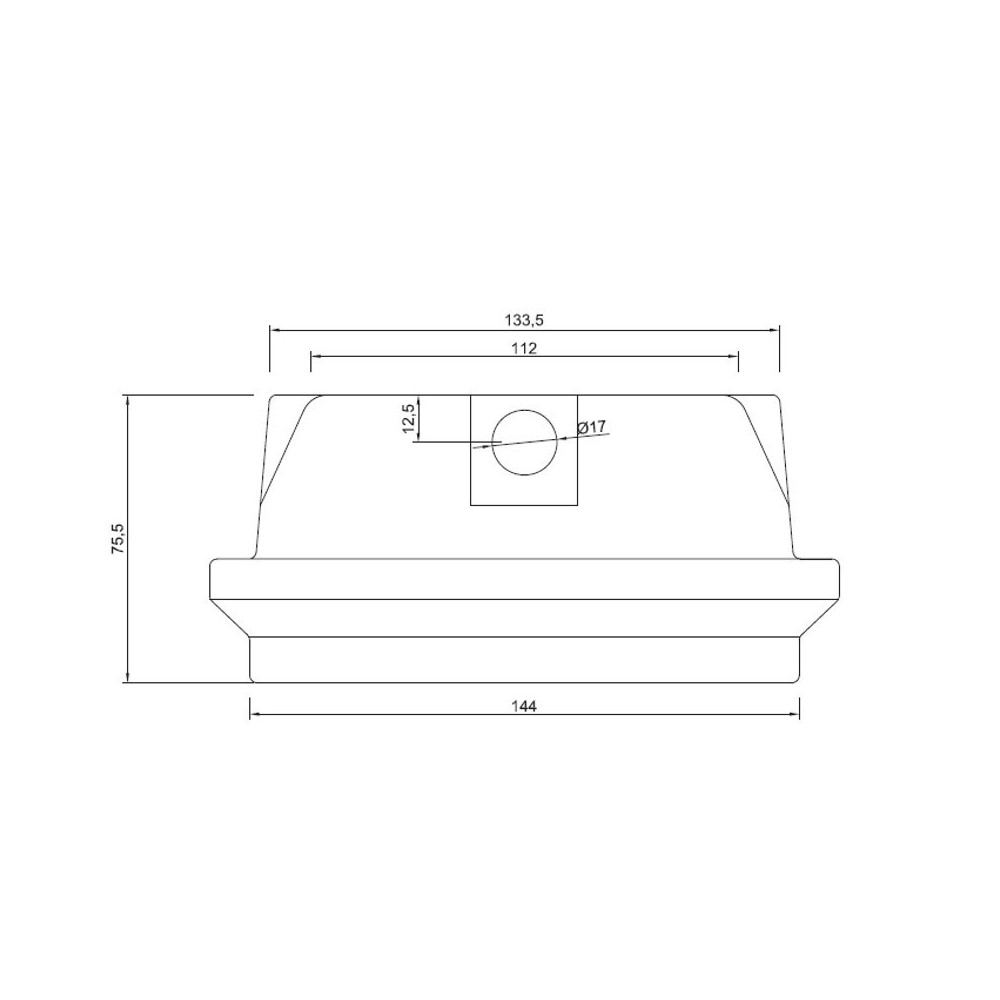 Braciere larghezza bocca 142x84 mm