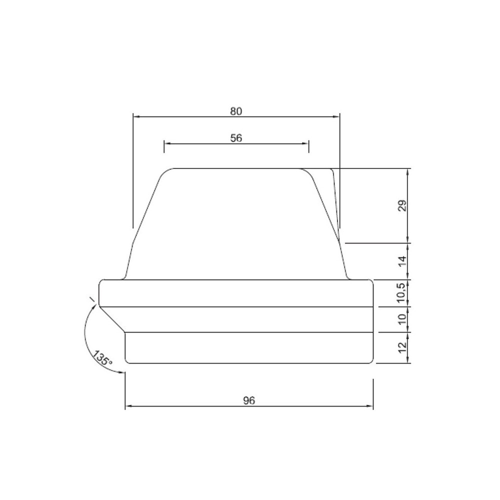 Braciere larghezza bocca 142x84 mm