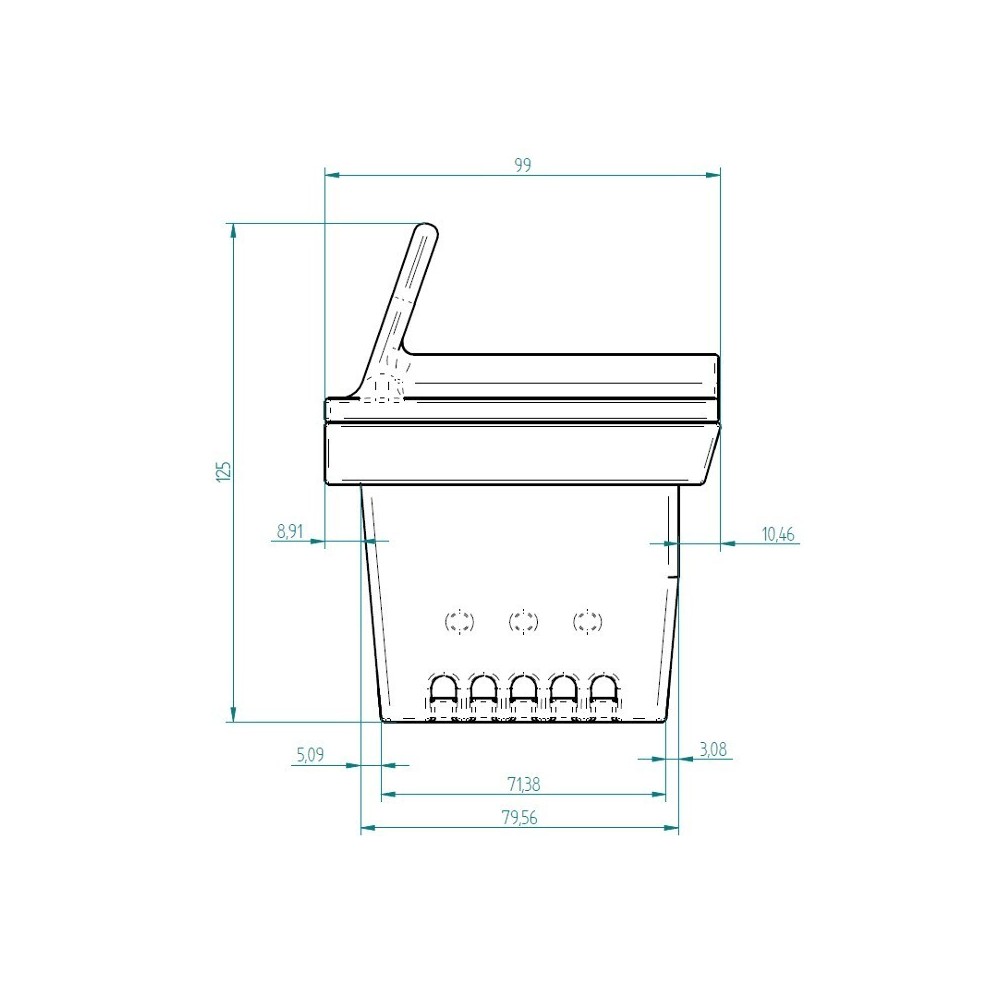 Braciere larghezza bocca 118x99 mm