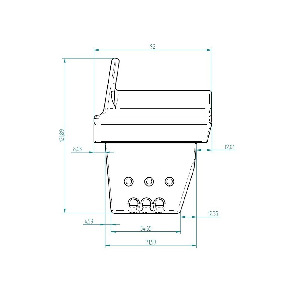 Braciere larghezza bocca 136x92 mm