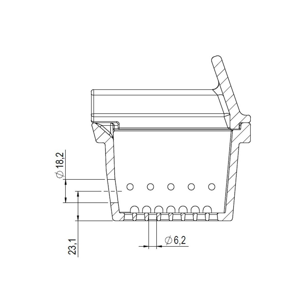 Braciere larghezza bocca 151x125 mm