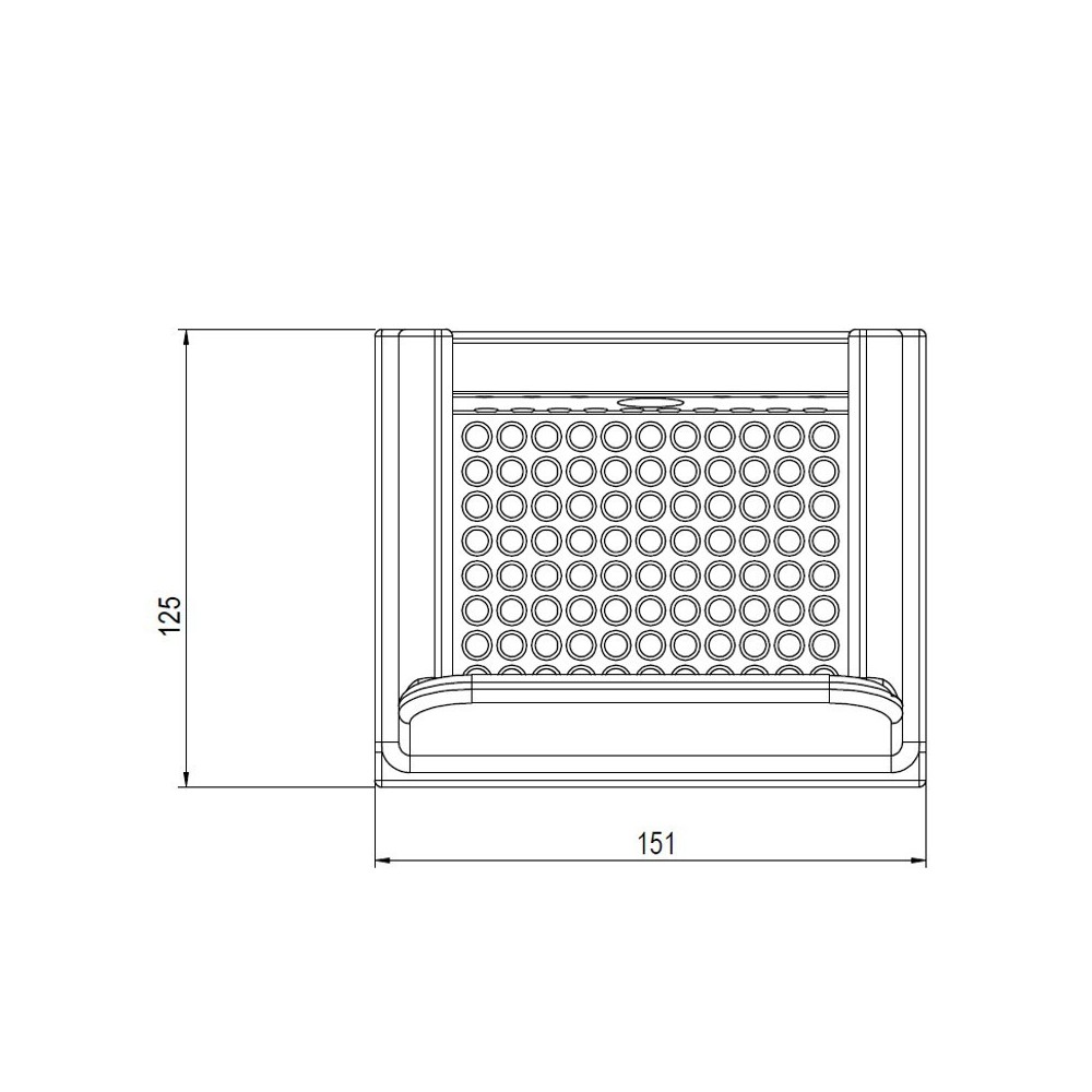 Braciere larghezza bocca 151x125 mm