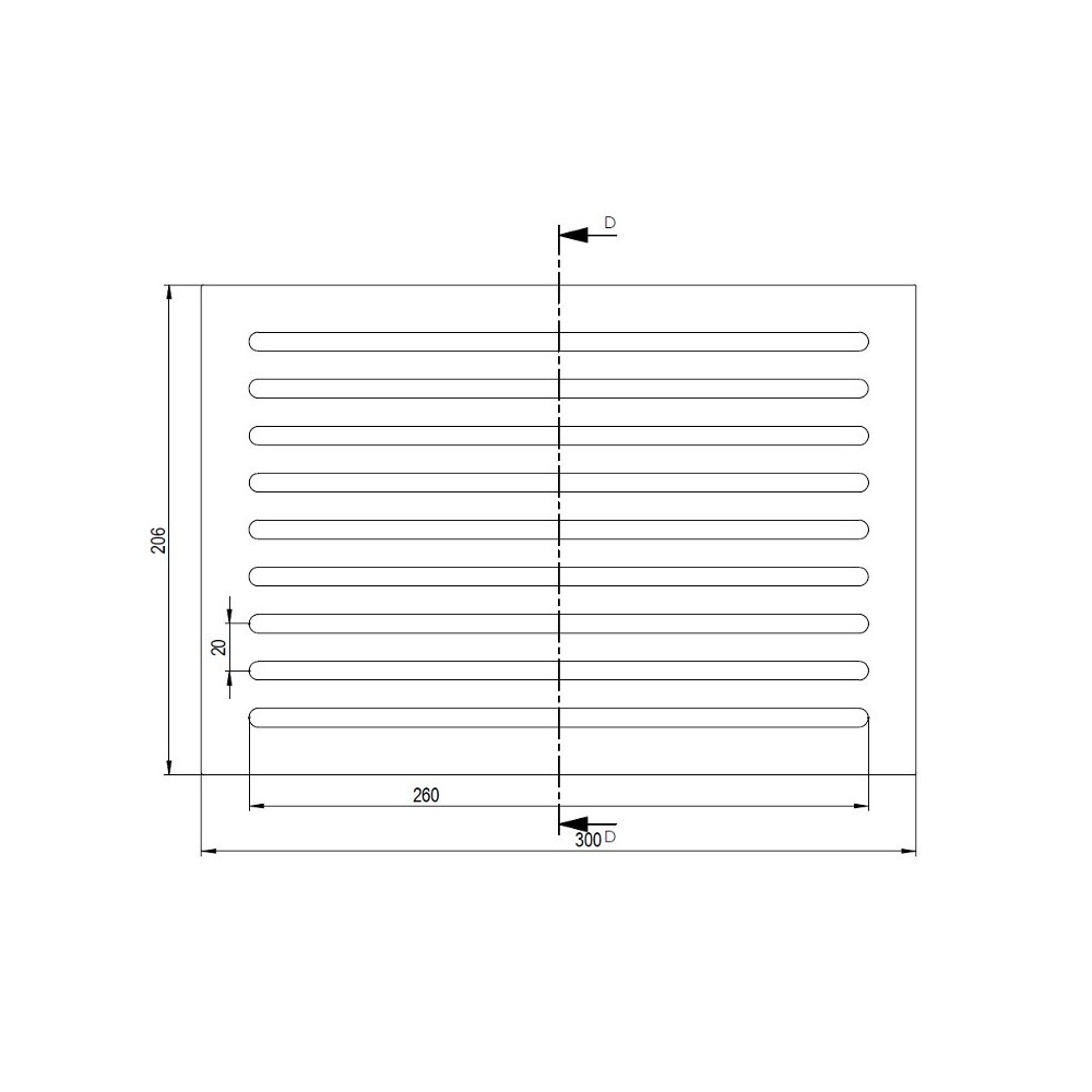 Griglia in ghisa per camini 30x20,6 cm