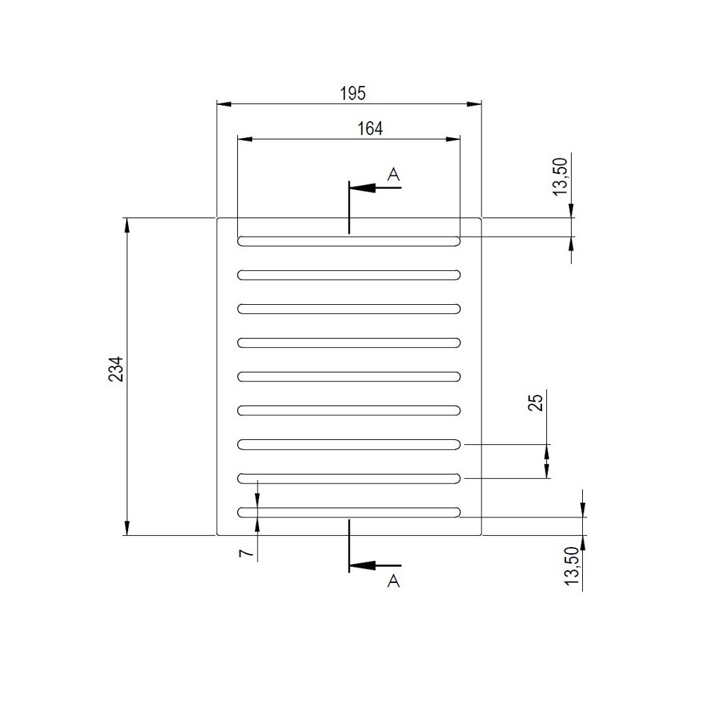 Griglia in ghisa per camini 19,5x23,4 cm